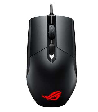 Asus- ROG Strix Impact Aura RGB USB Wired Optical Ergonomic Ambidextrous Gaming Mouse