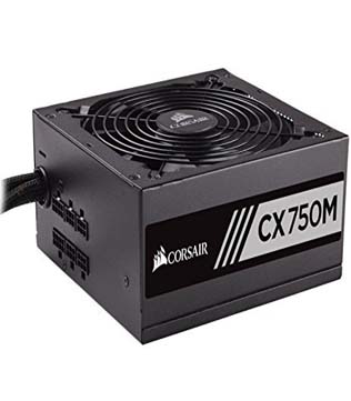 Corsair CX 750M Watt Power Supply Semi Modular Bronze