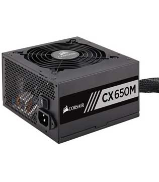 Corsair CX650M 650 Watt 80 Plus Bronze Certified Power Supply