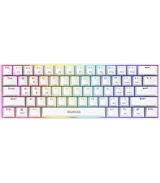 Gamdias Hermes E3 White Mechanical Gaming Keyboard Red Switch With RGB Backlight Keyboard