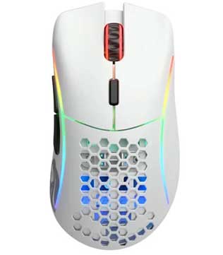 Glorious Model D Ergonomic Wireless Gaming Mouse (Matte White)