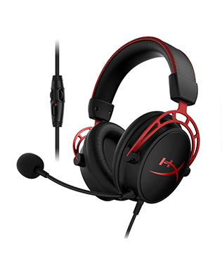 HyperX Cloud Alpha Wired Over Ear Headphones with Mic (Red)