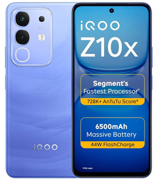IQOO Z10X 5G 6GB RAM, 128GB Storage (Any Color)