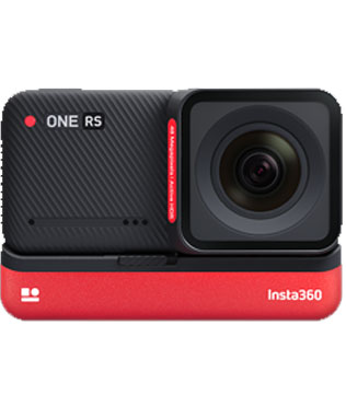 Insta360 One RS 4k Edition 6K and 48MP 25 FPS Waterproof Action Camera (Black/Red)