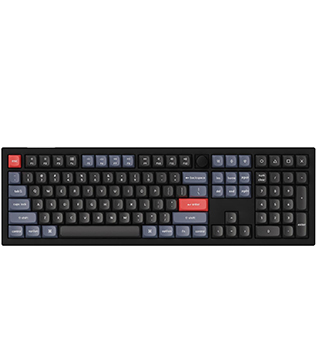 Keychron V6 QMK Custom Wired Mechanical Keyboard (Carbon Black)