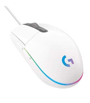 Logitech G203 Lightsync RGB Gaming Mouse (White)