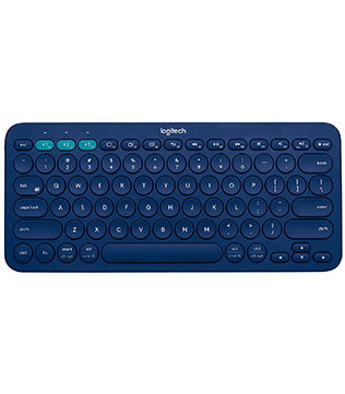 Logitech K380 Wireless Multi-Device Bluetooth Keyboard (Blue)