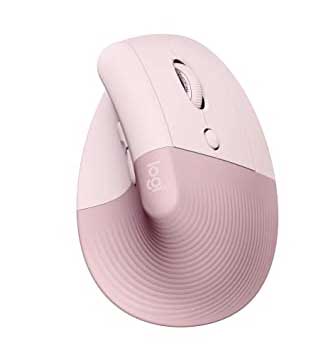 Logitech Lift Vertical Ergonomic Wireless Mouse Rose