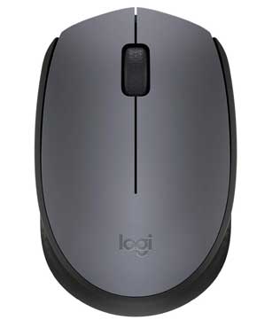 Logitech M171 Ambidextrous Wireless Mouse (Grey)