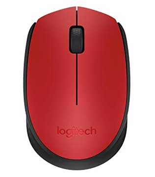 Logitech M171 Ambidextrous Wireless Mouse (Red)