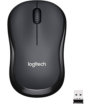 Logitech M221 Mini Wireless Mouse (Charcoal Grey)
