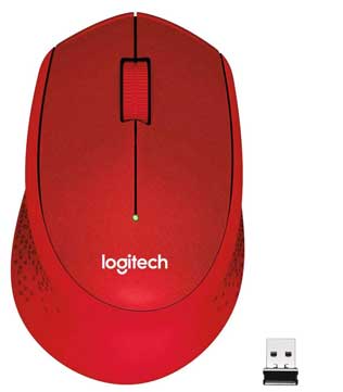 Logitech M331 Silent Plus Wireless Mouse Red