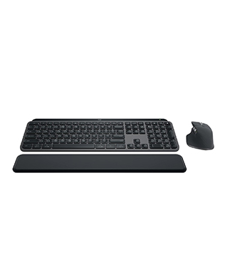 Logitech MX Keys S Combo – Performance Wireless Keyboard and Mouse with Palm Rest
