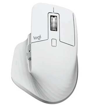 Logitech MX Master 3S Ergonomic Wireless Gaming Mouse (Pale Gray)