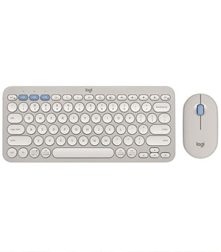 Logitech Pebble 2 Combo Wireless Keyboard and Mouse (Tonal Sand)