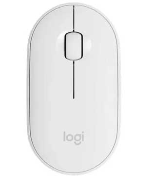 Logitech Pebble M350 Wireless Mouse (White)
