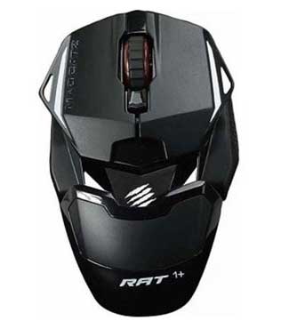 MadCatz RAT 1+ Ambidextrous Wired Optical Gaming Mouse (Black)