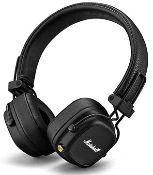 Marshall Major IV Wireless Over-Ear Headphones (Black)