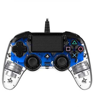 Nacon Illuminated Wired Compact Controller (Blue) (Compatible with PC) PS4