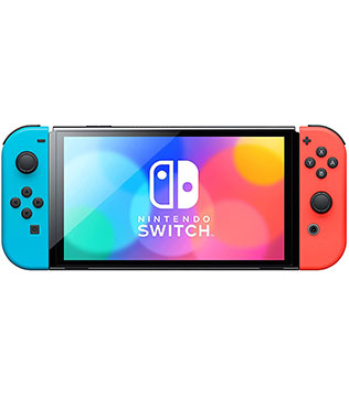 Nintendo Switch OLED Console 64GB Blue and Red Joy Con