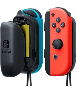 Nintendo Switch Red & Blue Joy-Con AA Battery Pack Pair
