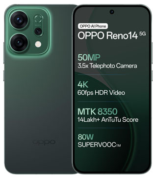 Oppo Reno14 5G 12GB RAM, 512GB Storage (Any Color)