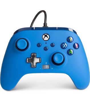 PowerA Enhanced Wired Gaming Controller for Xbox Series X/S or Xbox One, Blue (Officially Licensed)
