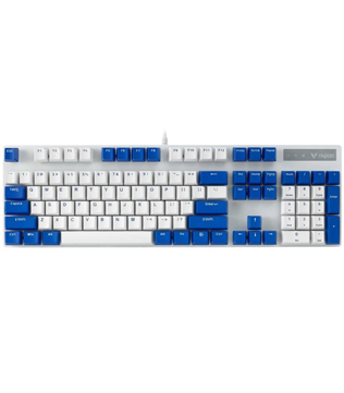 Rapoo V500 Pro Mechanical Gaming Keyboard (White-Blue) Keyboard