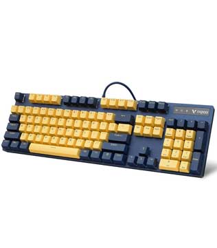 Rapoo V500 Pro Mechanical Gaming Keyboard (Yellow-Blue)