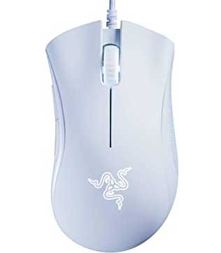 Razer DeathAdder Essential Ergonomic Wired Gaming Mouse (White)