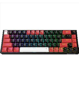 Redragon Caraxes Pro K644 SE Wireless + Wired RGB Mechanical Keyboard Cream/Grey/Orange (Red Switch)