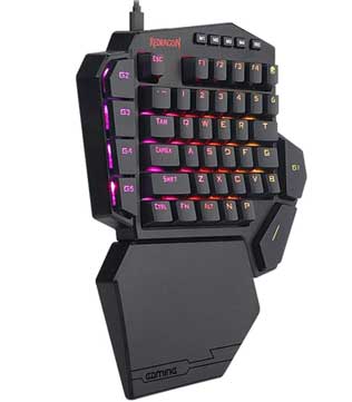 Redragon Diti K585 One Handed Wired Rgb Mechanical Keyboard (Blue Switch)