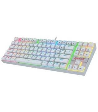 Redragon Kumara K552 Tkl Wired Mechanical Keybaord Rgb White (Blue Switch)
