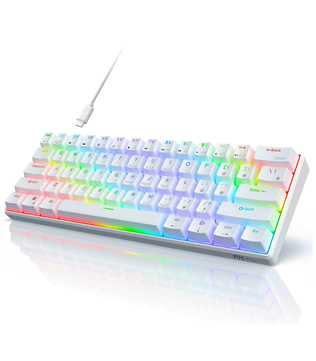 Royal Kludge RK61 Wired White Keyboard